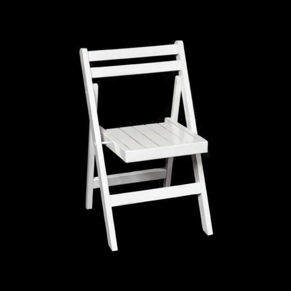 Silla de Madera Plegable Blanca