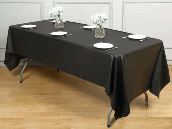 3.- Mantel Rectangular Negro 3 x 1,50 Mts